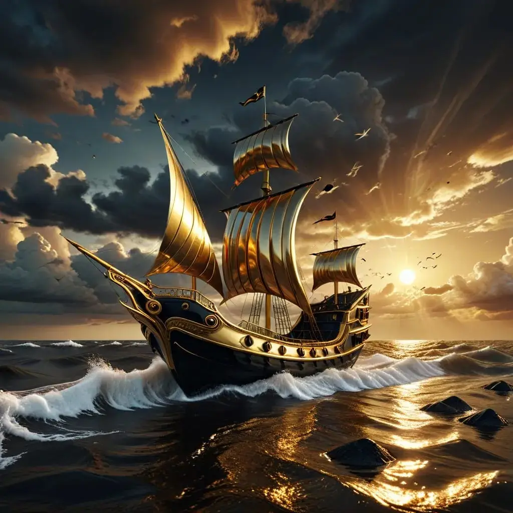 golden seascape